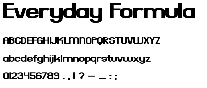 Everyday Formula font
